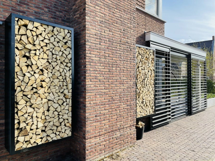 Beltza Zwarte Metalen Houtopslag - Afbeelding 3