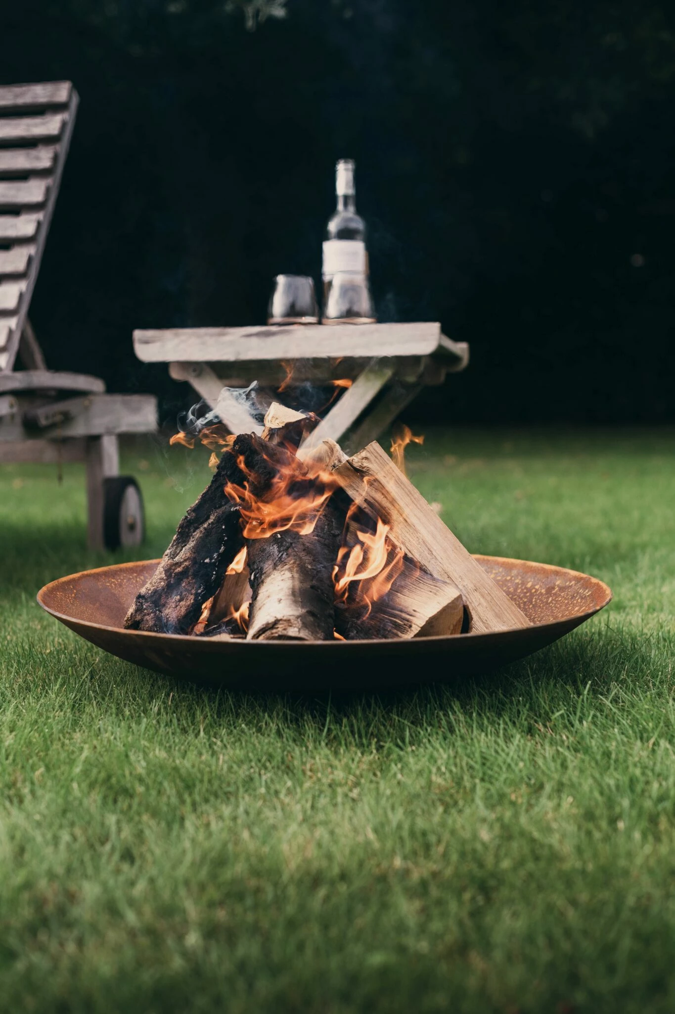 Cortenstaal Vuurschaal Rond - Afbeelding 4