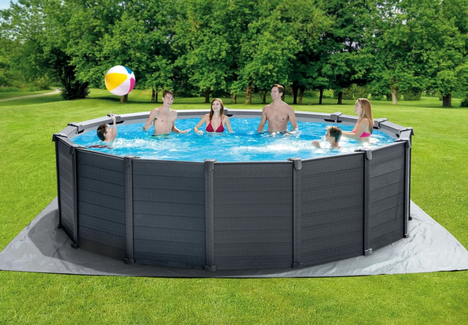 Intex Graphite Panel Pool – 478 X 124 Cm - Afbeelding 2