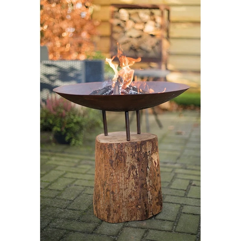 Vuurschaal Firepit Logger Medium Wooden Base - Afbeelding 3