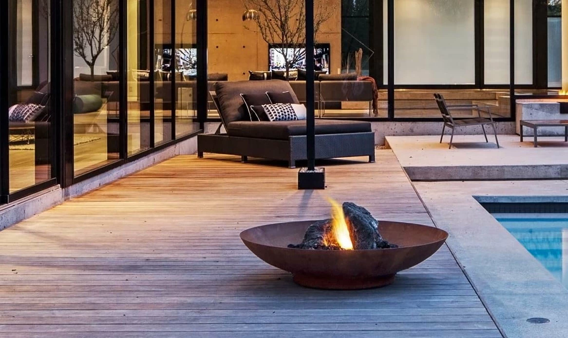 Cortenstaal Vuurschaal Rond - Afbeelding 6